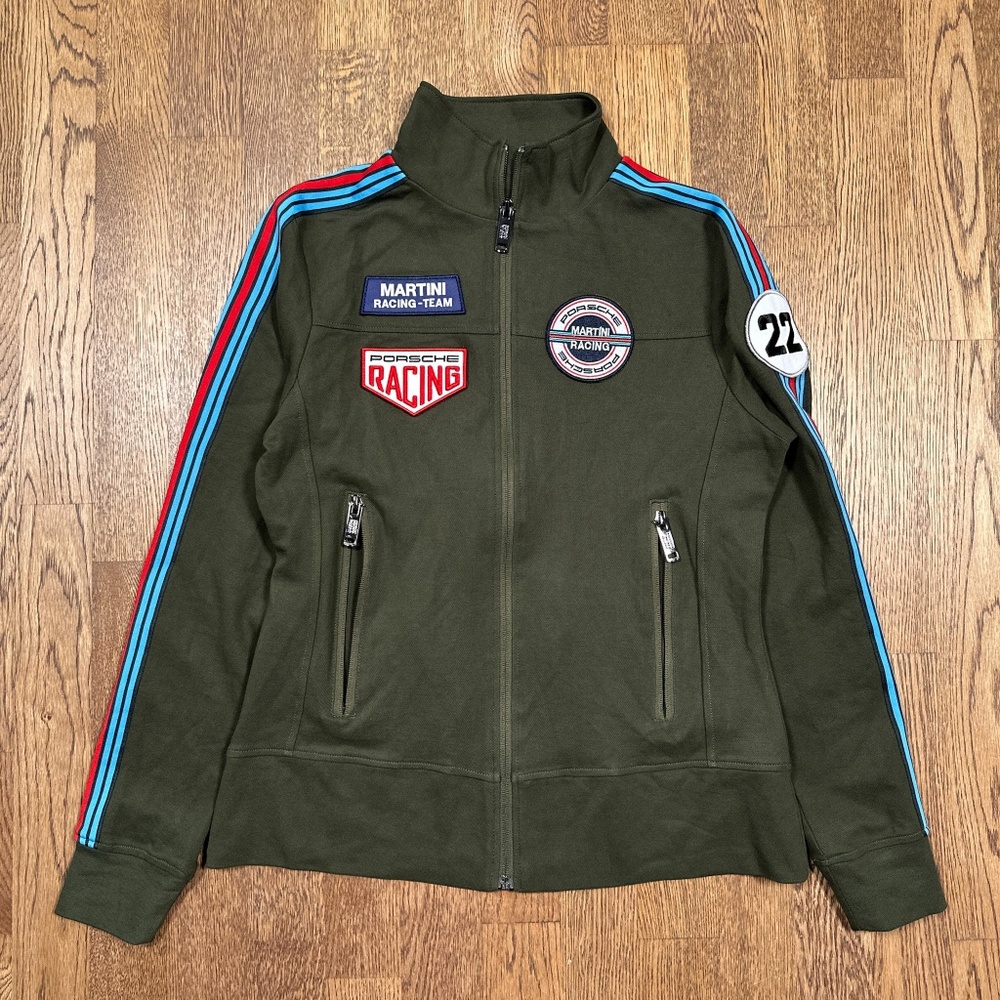Porsche Martini Racing Team 22 Motorsport Green Track Jacket Womens Small
